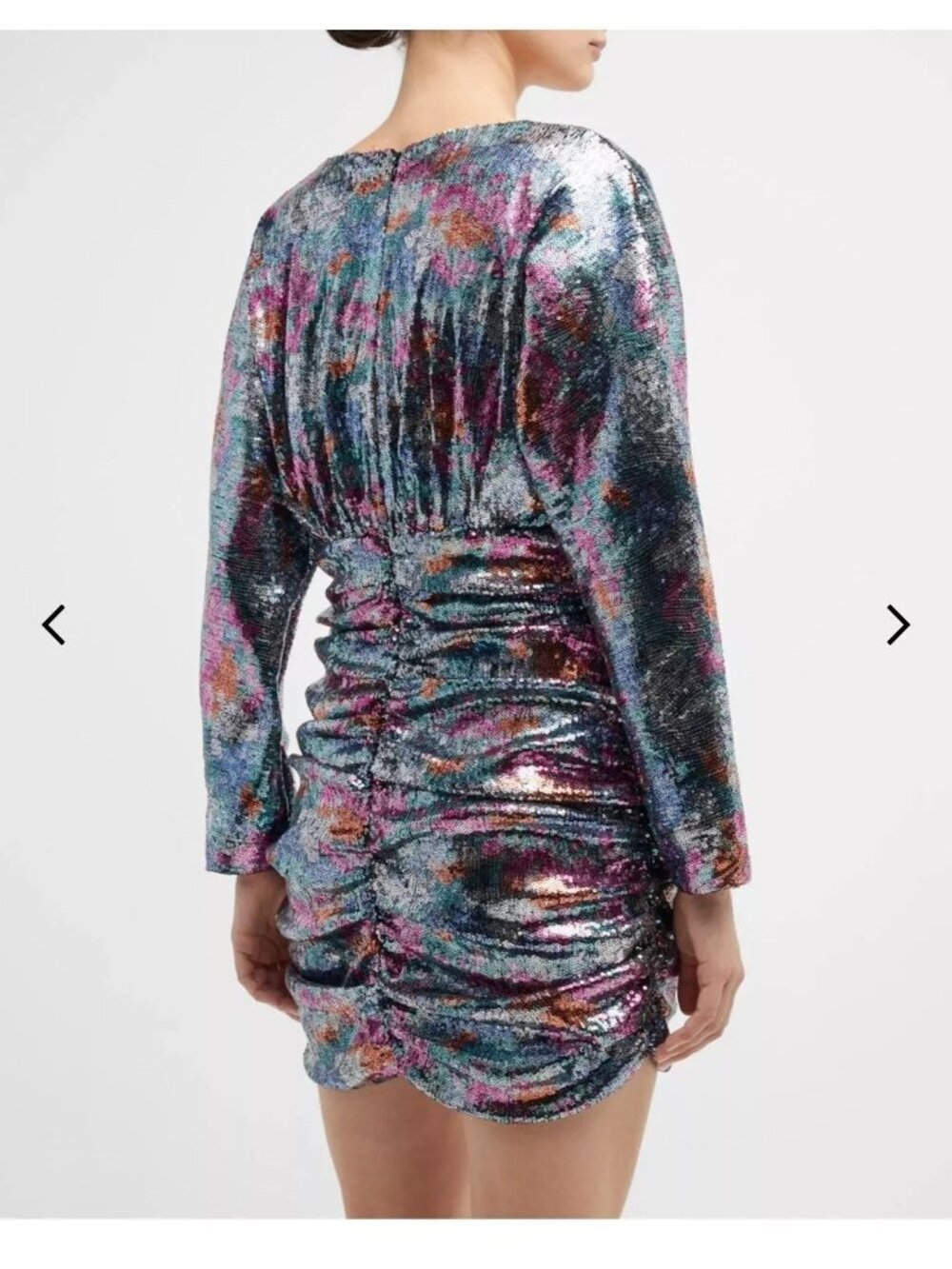 Ramy Brook Sequin V-Neck Long Sleeve Mini Dress Size 2 US New With Tag - Picture 4 of 4